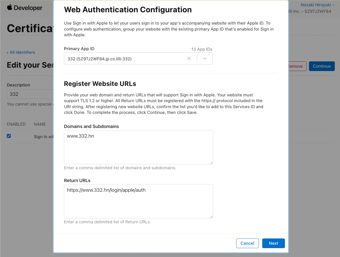 Certificates, Identifiers & Profiles